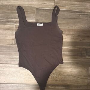 Aritzia Babaton Brown Tank Bodysuit